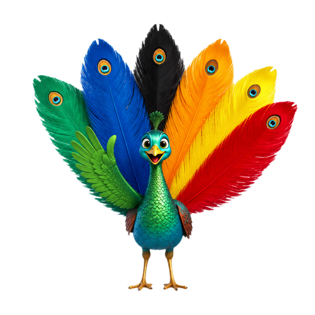 Perry, Forever Care's colorful peacock website guide